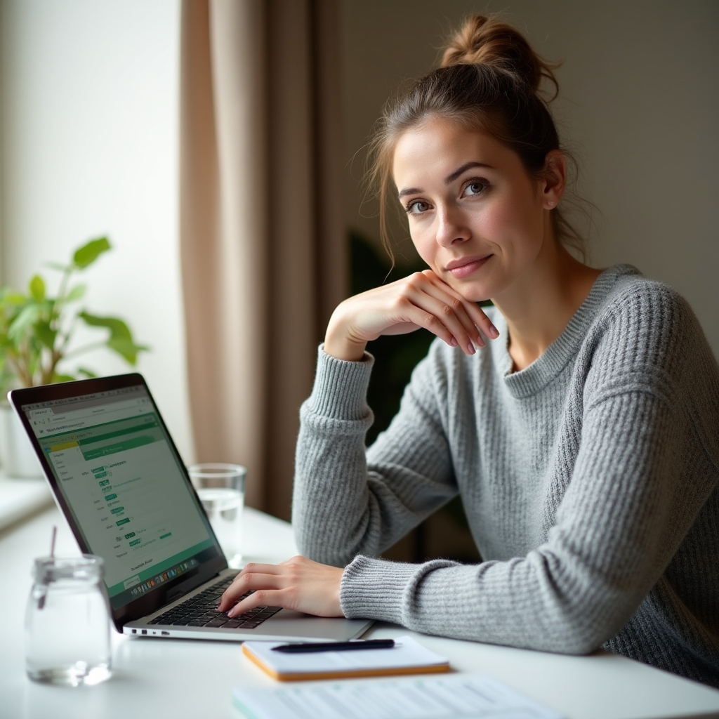 Wybieranie kursu online na laptopie